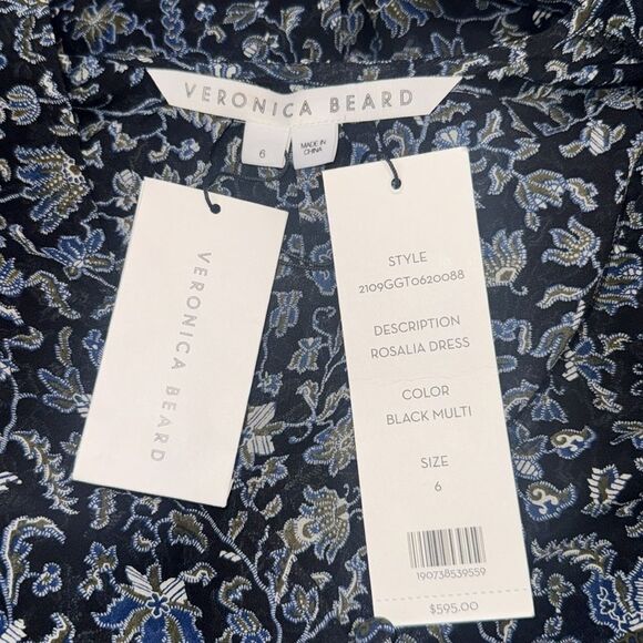 NWT Veronica Beard ROSALIA Silk Mini DRESS
BLACK Blue MULTI Size 6 Revolve - Picture 15 of 16